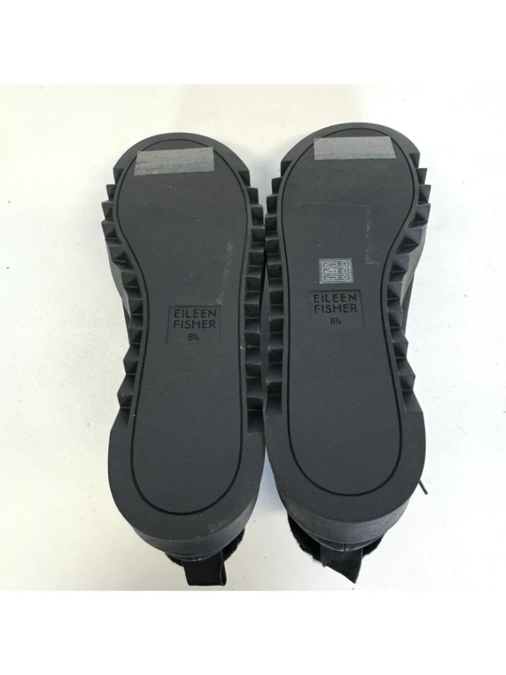 Eileen Fisher Kenille Boots Womens Size 8.5 Black Wedge Shearling Fur NEW NWOB